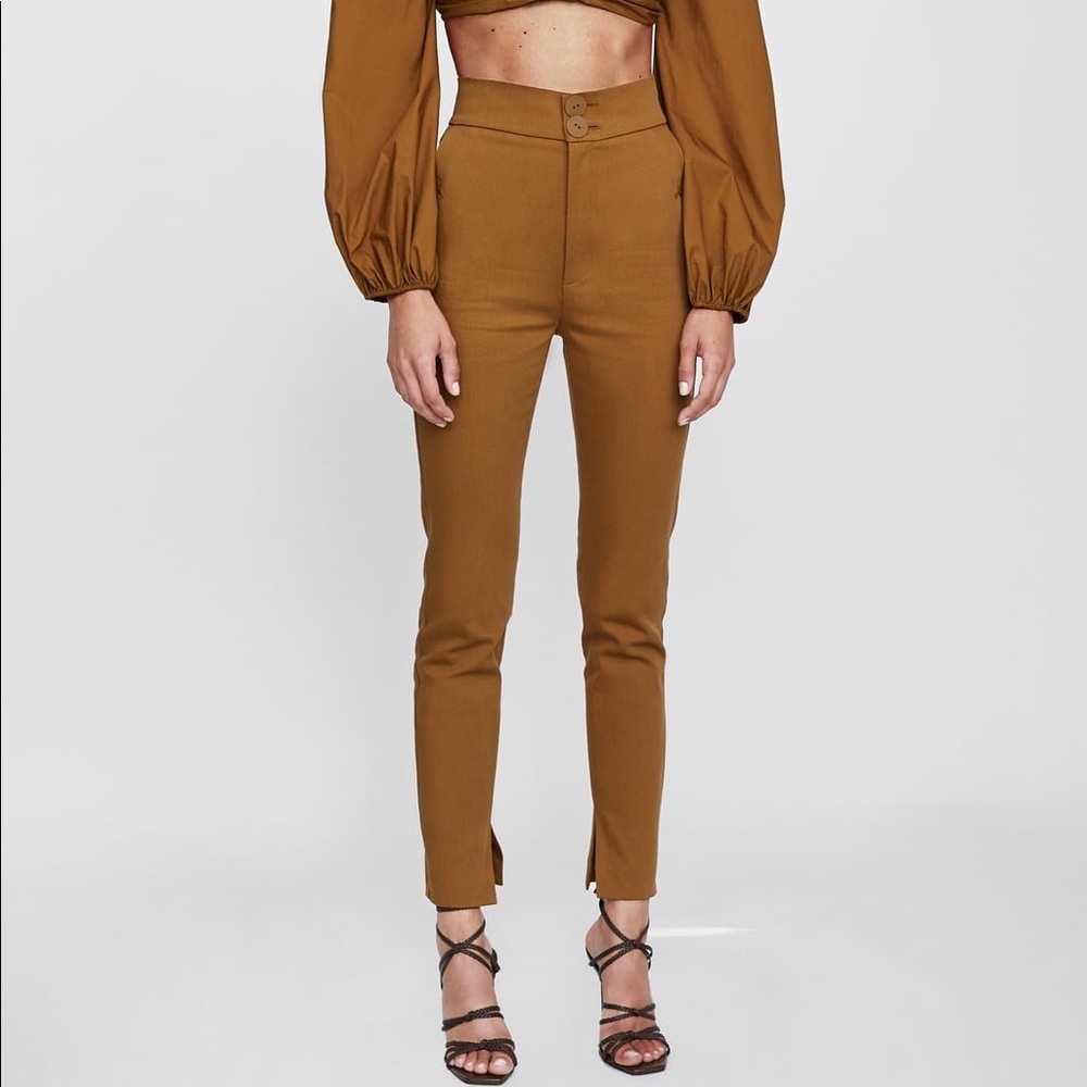 NWT Zara STUDIO High Waisted Cigarette Pants